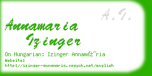 annamaria izinger business card